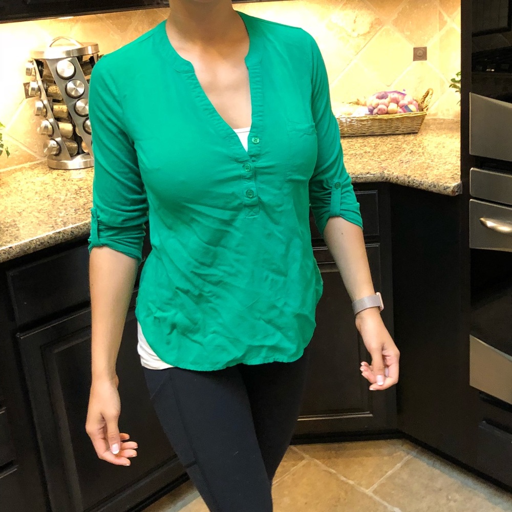 Green blouse